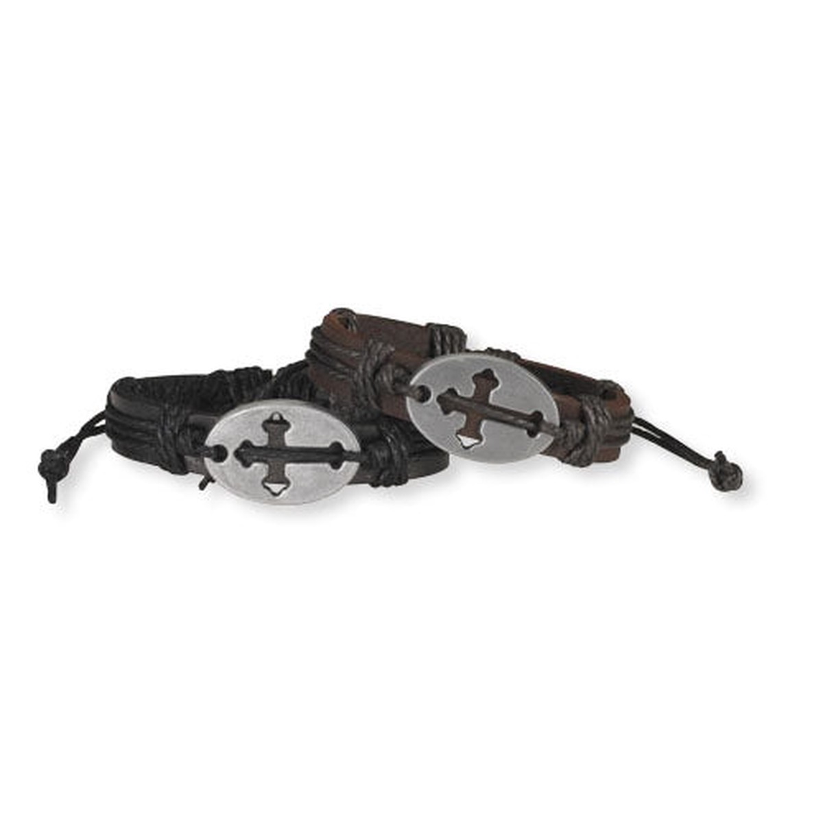 Cross Cut Out Leather Bracelet