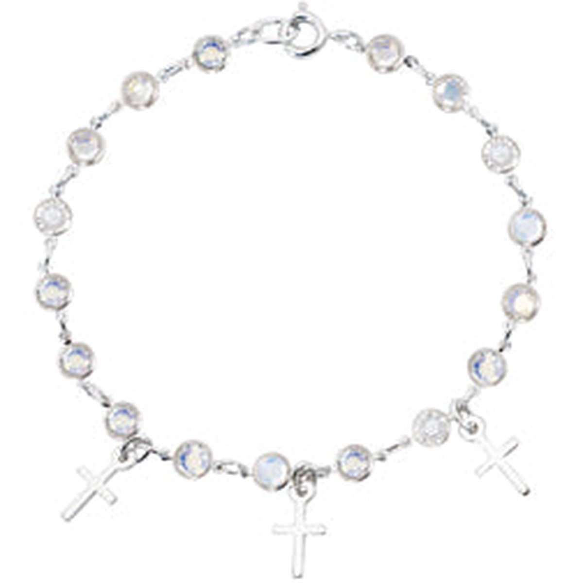 Crystals and Crosses Bracelet