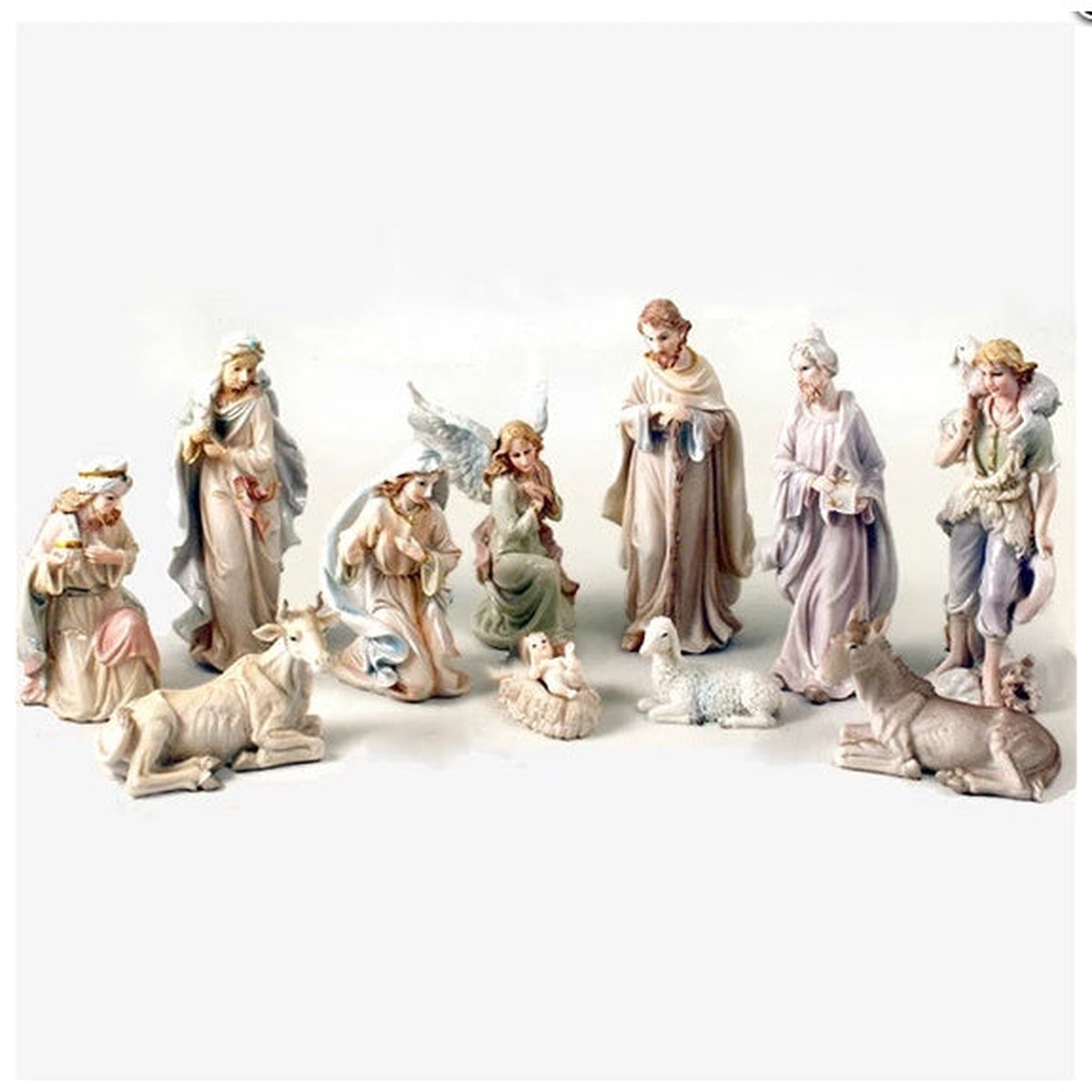 8" Pearlized Nativity