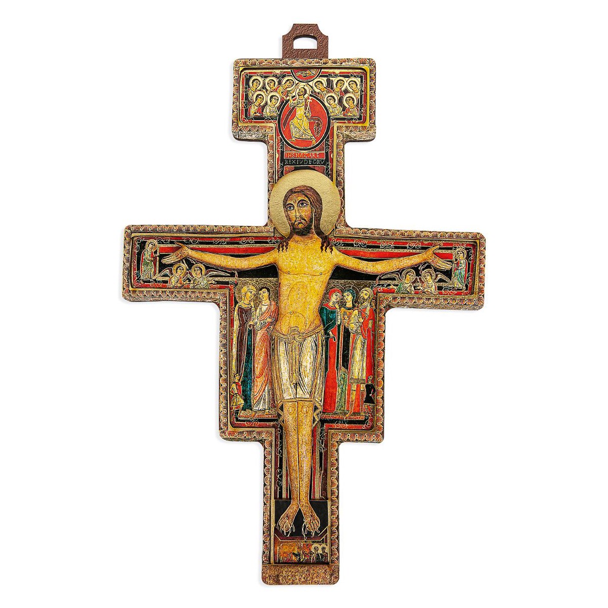 12 Italian 2-D San Damiano Wood Cross