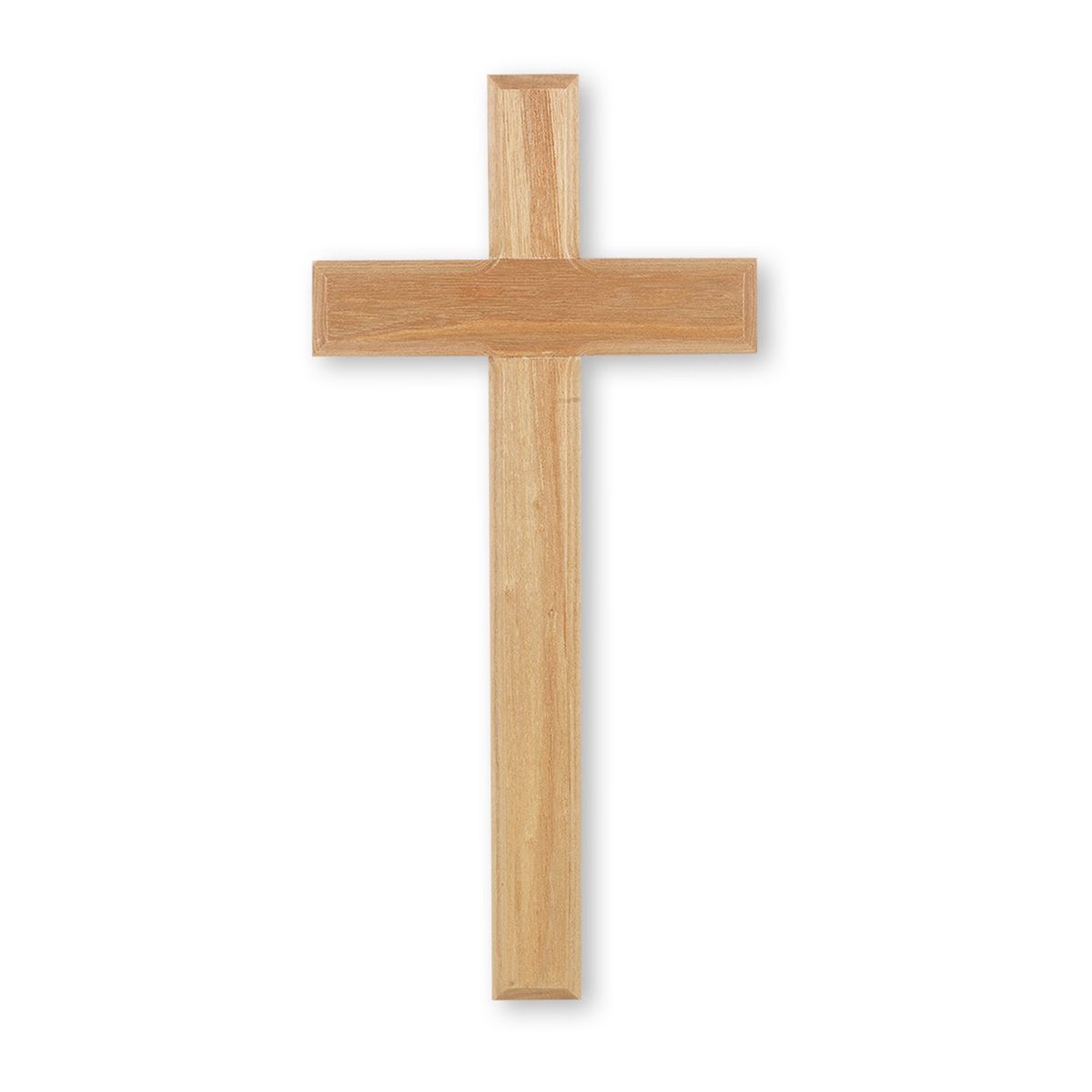 12 Oak Cross with Beveled Edges, Boxed
