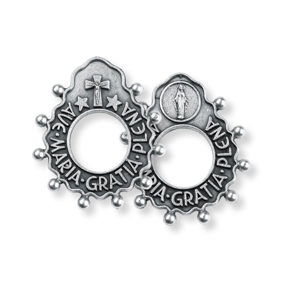 Ave Maria - Miraculous Medal Rosary Ring