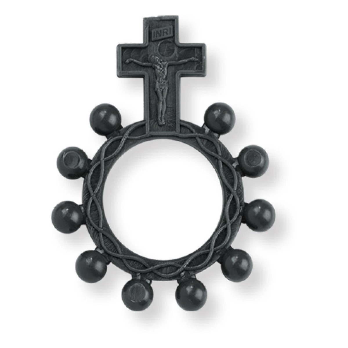 Black Plastic Rosary Ring