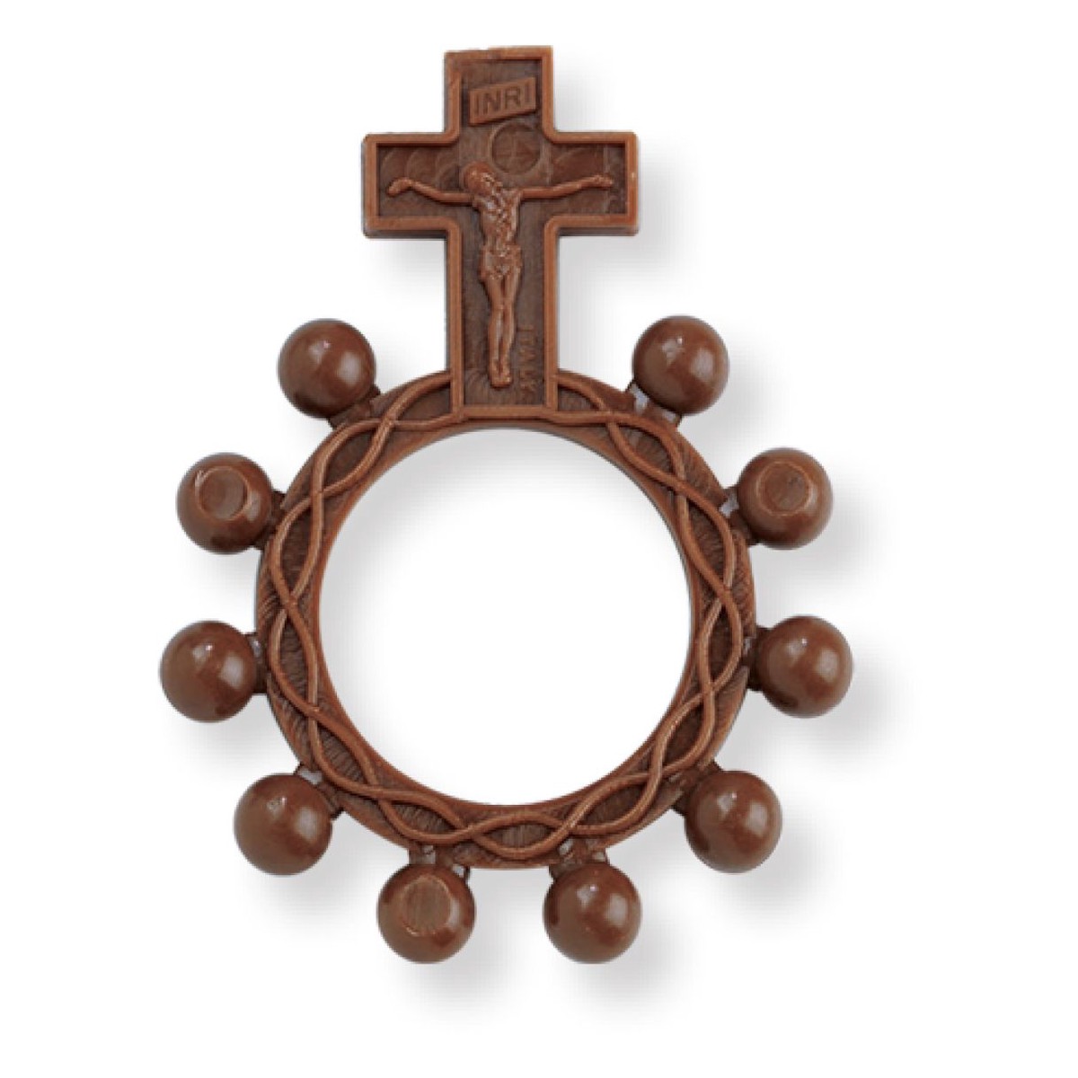 Brown Plastic Rosary Ring