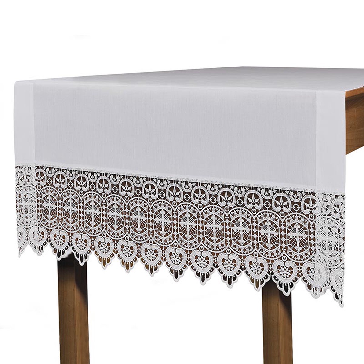Budded Cross Lace Altar Cloth (Sold Individually)